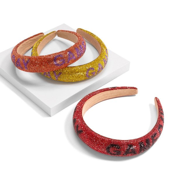 Game Day Orange and Purple Headband (Studded)
