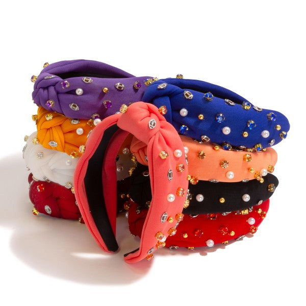 "Rocky Top"Game Day Statement Top Knot Headband - Orange 715246