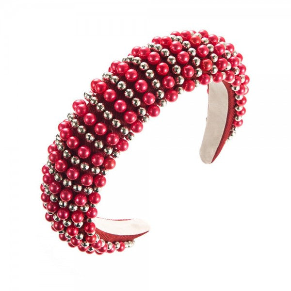 Baroque Pearl Beaded Statement Headband - Multi Colors Available