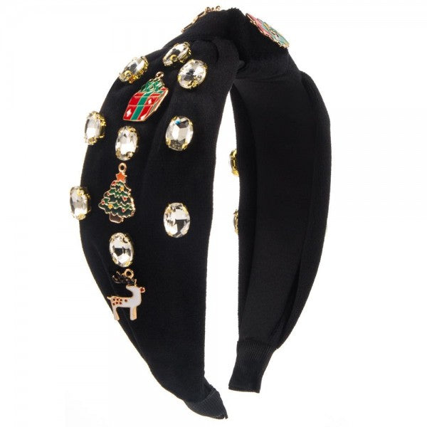 "What is that.. Velvet?!" Christmas Pendants & Rhinestone Knotted Headband