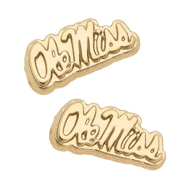 NCAA Officially Licensed 24K Gold Plated Stud Earrings