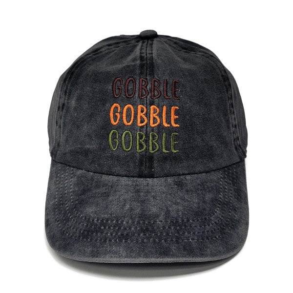 Gobble Gobble Gobble Embroidered Baseball Cap - 728145
