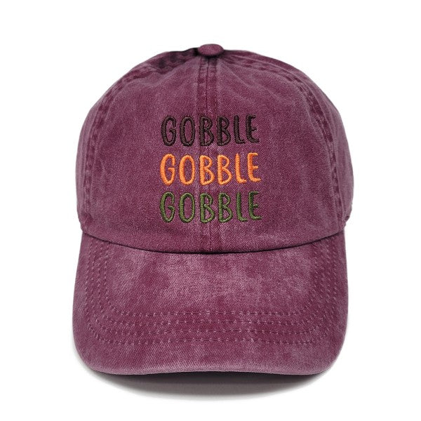 Gobble Gobble Gobble Embroidered Baseball Cap - 728145