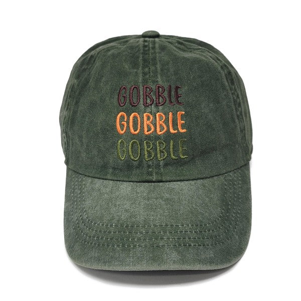Gobble Gobble Gobble Embroidered Baseball Cap - 728145