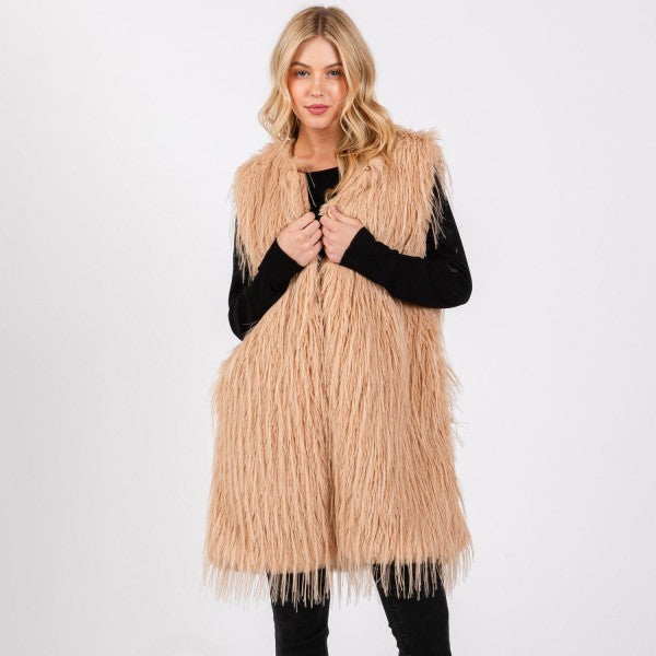 "Baby it's Cold Outside" Faux Fur Vest