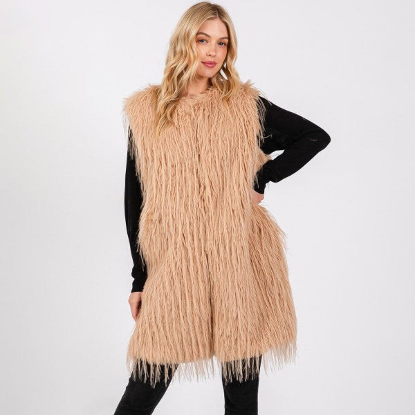 "Baby it's Cold Outside" Faux Fur Vest