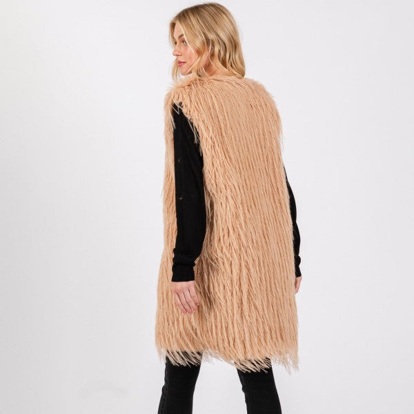 "Baby it's Cold Outside" Faux Fur Vest