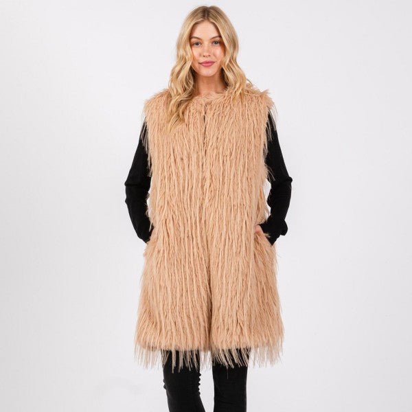 "Baby it's Cold Outside" Faux Fur Vest