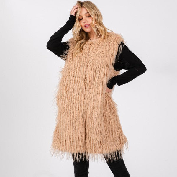 "Baby it's Cold Outside" Faux Fur Vest
