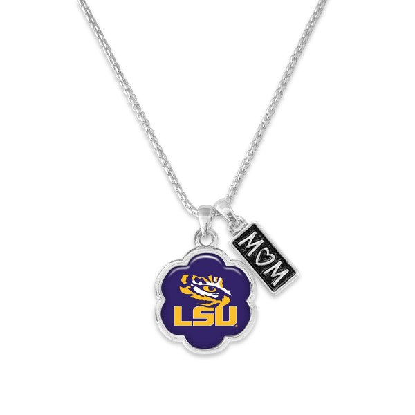LSU Mom Multi Charm Chain Link Necklace